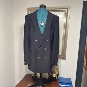 Vintage Phoenix Clothes Men’s Navy Blue Lined Sports Coat Jacket  Size 48